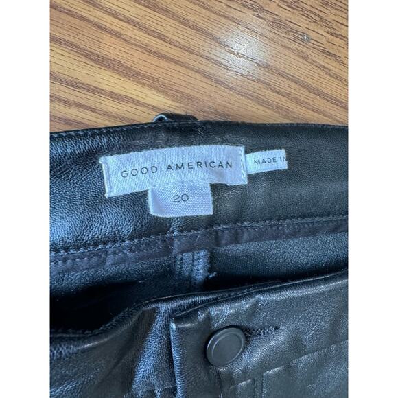 Good American GOOD ICON FAUX LEATHER PANTS size 20 - Picture 9 of 11